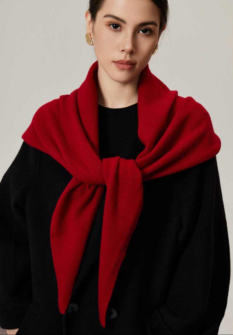 Women's Oversized Knitted Triangle Scarf