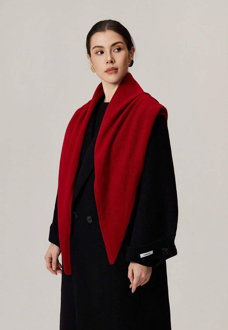 Women's Oversized Knitted Triangle Scarf