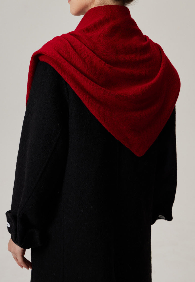 Women's Oversized Knitted Triangle Scarf