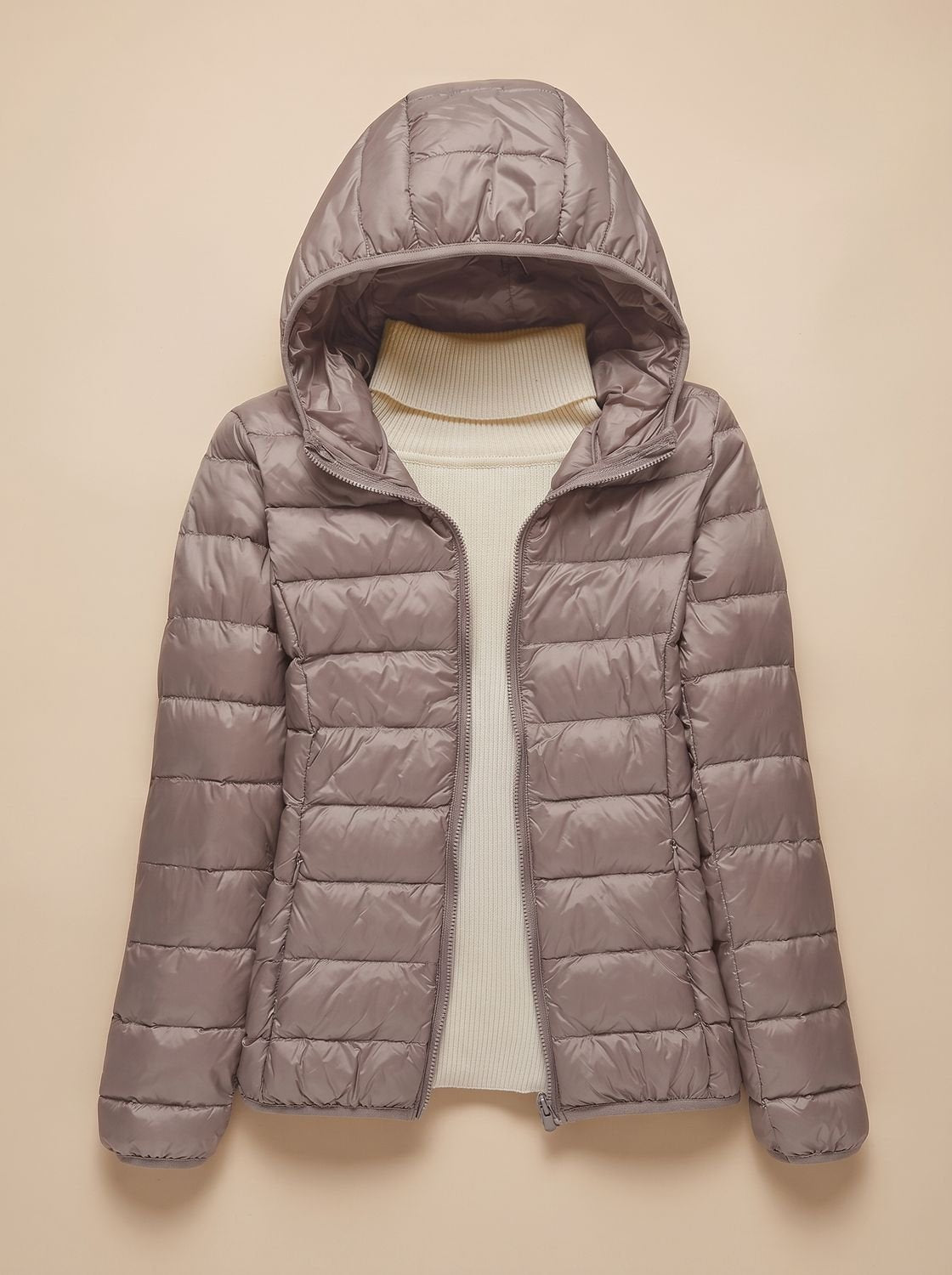 Women's Lightweight Quilted Hooded Puffer Jacket