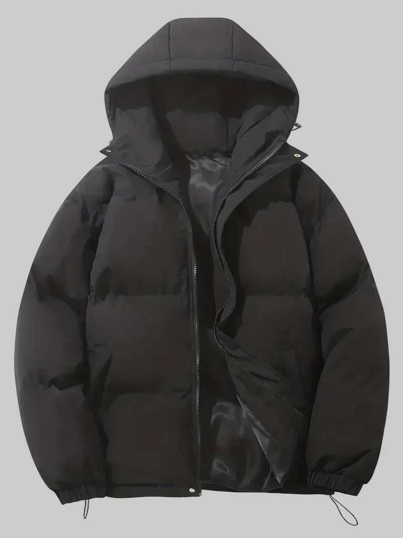 Women's Hooded Puffer Jacket with Zip