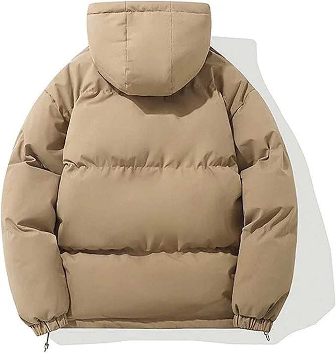 Women's Hooded Puffer Jacket with Zip