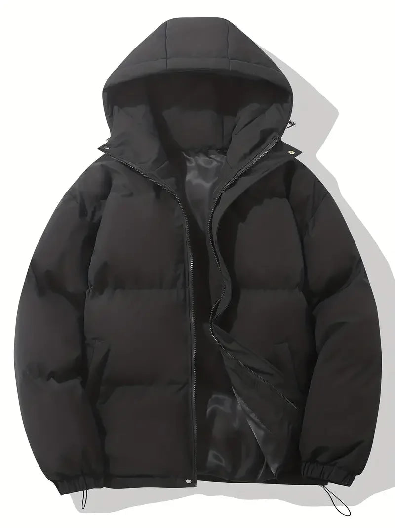 Women's Hooded Puffer Jacket with Zip