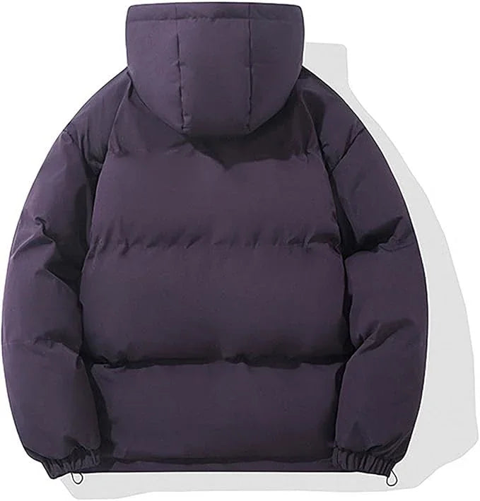 Women's Hooded Puffer Jacket with Zip