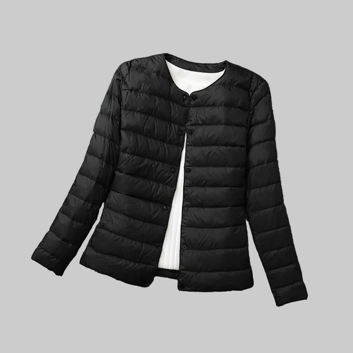 Women's Lightweight Collarless Quilted Puffer Jacket