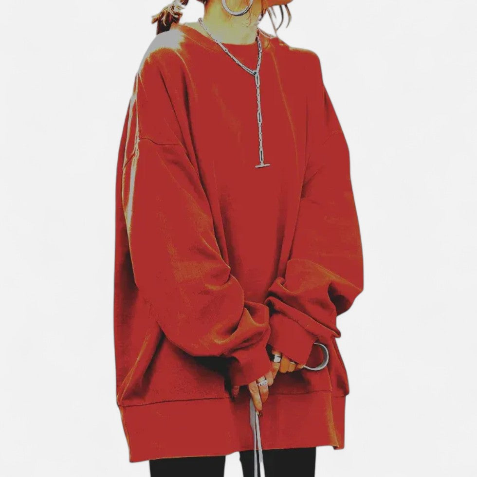 Women's Oversized Crew Neck Sweatshirt