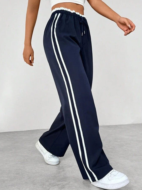 Women's Side Stripe Elastic Waist Track Trousers