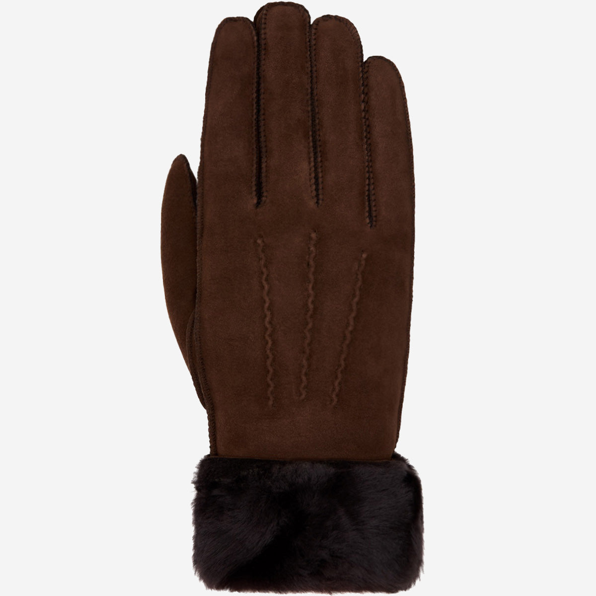 Women's Stitched Back Winter Gloves with Plush Cuff
