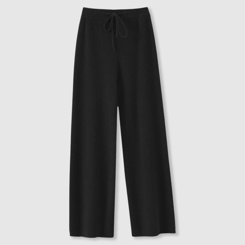 Women's Knit Wide-Leg Drawstring Trousers