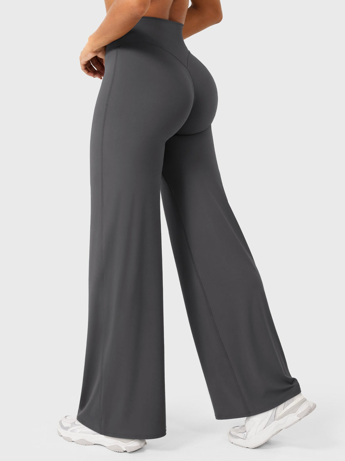 Women's High-Waist Stretch Wide Leg Flared Trousers